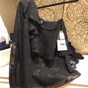 Black One Sleeve Blouse